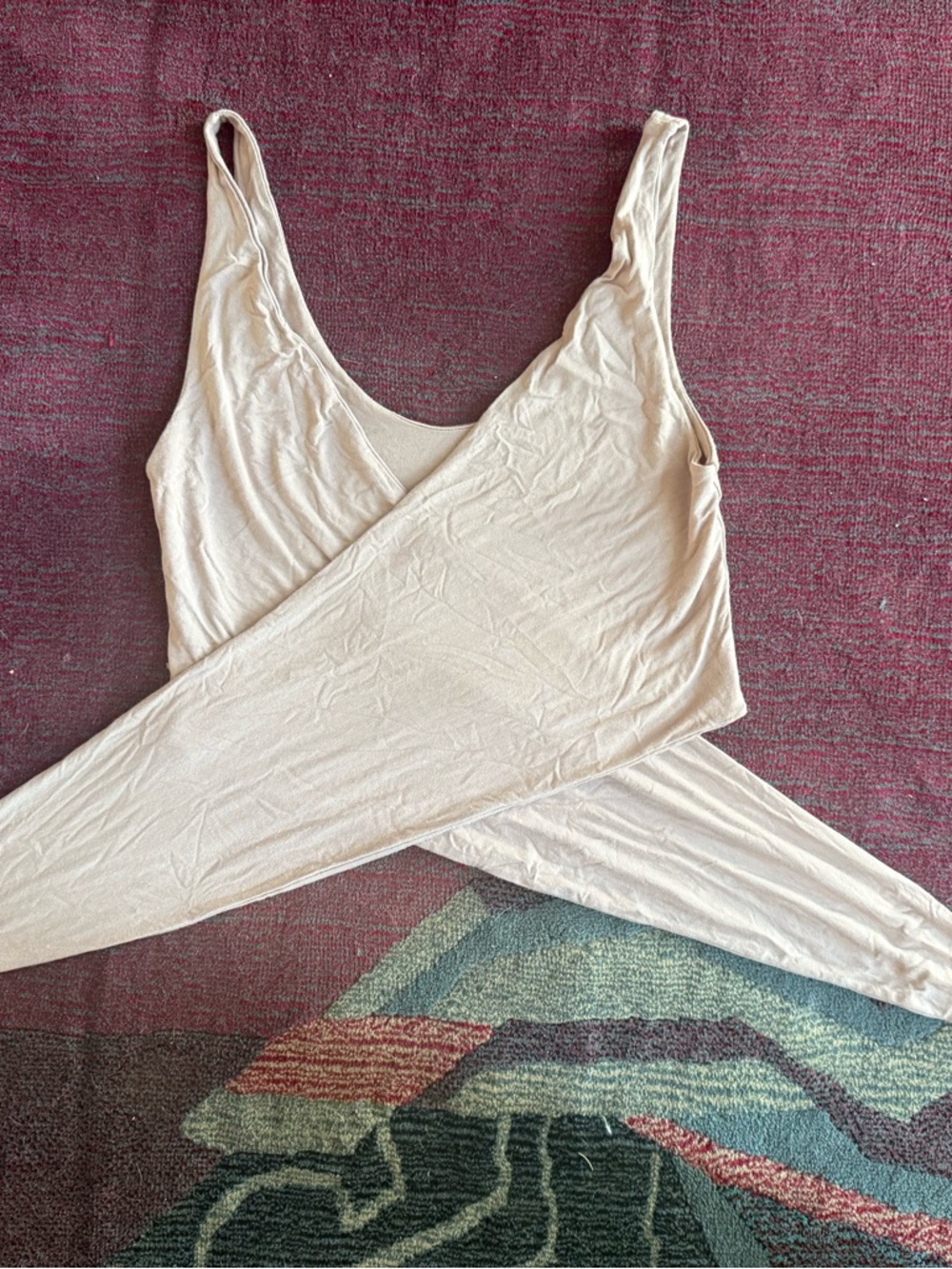 Love Nosara Costa Rican Cream Wrap-Front Tank Bodysuit for Women